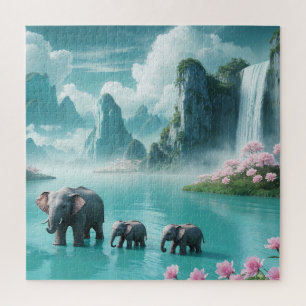 Elefanten in einer Traumwelt Puzzle