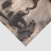 Elefanten in Wasserfarbe Seidenpapier (Ausschnitt)