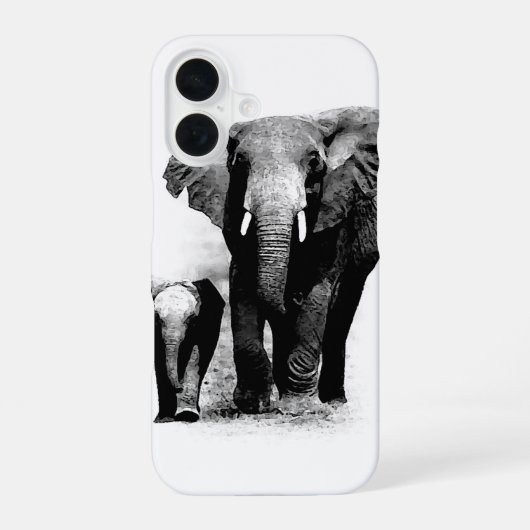 Elefanten iPhone 16 Hülle (Rückseite)