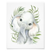 Elefanten, Jungtiere, Safaritiere, Palmen Fotodruck (Vorne)