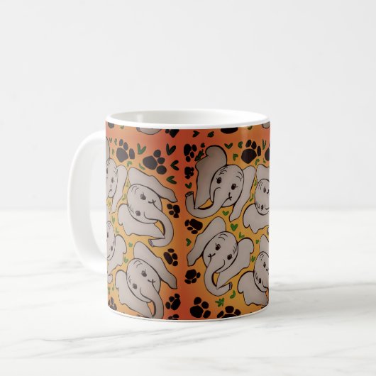 Elefanten Kaffeetasse (Vorderseite Links)