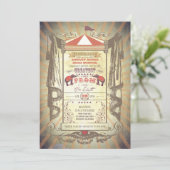 Elefanten Karneval Circus Prom Einladungen (Stehend Vorderseite)