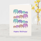 Elefanten Karte (Gelbe Blume)