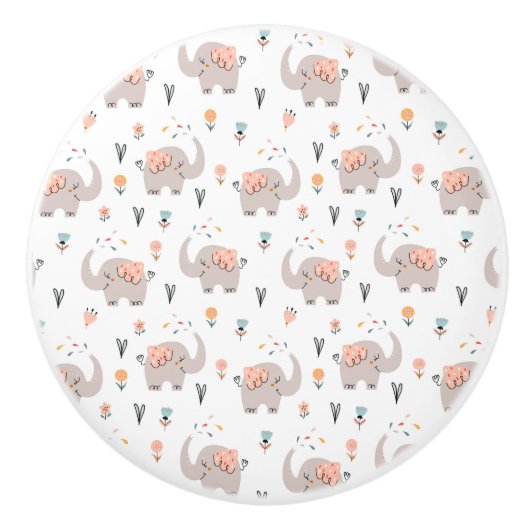 Elefanten Keramikknauf (Vorderseite)