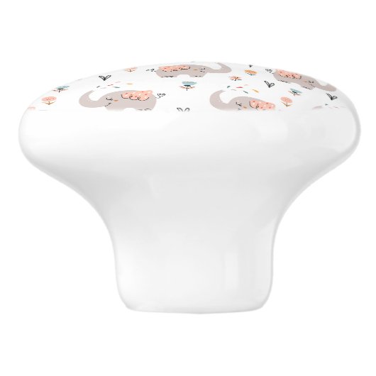 Elefanten Keramikknauf (Seitenansicht)