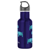 Elefanten Kinder Wasserflasche mit Namen (Rückseite)