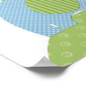 Elefanten Kinderkunst Print Poster (Ecke)