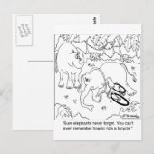 Elefanten können sich nicht daran erinnern, wie ma postkarte (Vorne/Hinten)