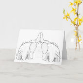 Elefanten küssen karte (Gelbe Blume)