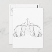 Elefanten küssen postkarte (Vorne/Hinten)