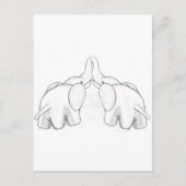 Elefanten küssen postkarte (Vorderseite)
