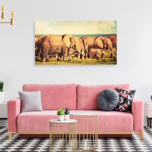 Elefanten-Leinwand Leinwanddruck (Insitu (Wohnzimmer))