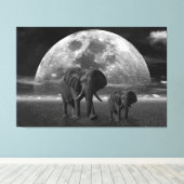 Elefanten Leinwanddruck (Insitu (Holzboden))