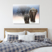Elefanten Leinwanddruck (Insitu (Schlafzimmer))