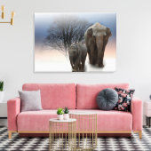 Elefanten Leinwanddruck (Insitu (Wohnzimmer))