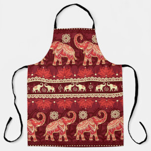 Elefanten März: Spielerisches nahtloses Muster. Schürze