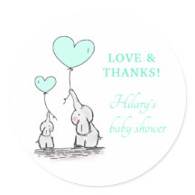 Elefanten | Mint Balloons Babydusche Danke