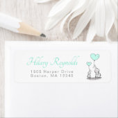 Elefanten | Minze Green Heart Balloons Babydusche (Insitu)