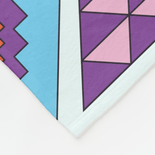 Elefanten mit Azteken-Muster Fleecedecke (Ecke)