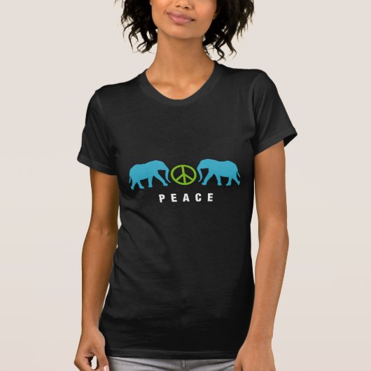 Elefanten mit Frieden T-Shirt (Vorderseite)