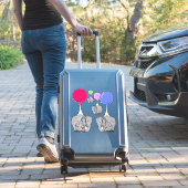 Elefanten mit Heliumballons fliegen Aufkleber (Koffer Insitu)