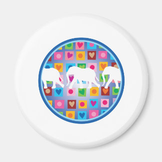 Elefanten mit Herz Magnet