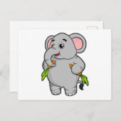 Elefanten mit Karotten Postkarte (Vorne/Hinten)