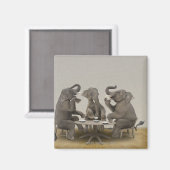 Elefanten mit Tee-Party Magnet (Vorderseite/Rückseite)