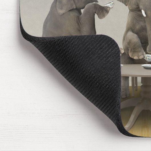 Elefanten mit Tee-Party Mousepad (Ecke)