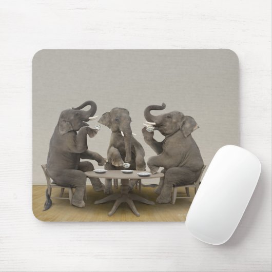Elefanten mit Tee-Party Mousepad (Mit Mouse)