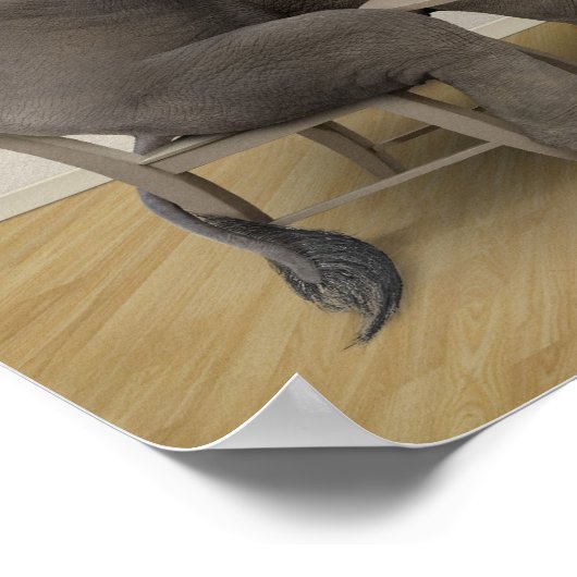 Elefanten mit Tee-Party Poster (Ecke)