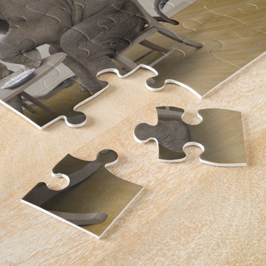Elefanten mit Tee-Party Puzzle (Seite)