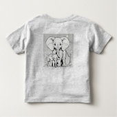Elefanten Mutter und Baby Design T-Shir Kleinkind T-shirt (Rückseite)