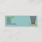 Elefanten nie vergessen mini visitenkarte (Rückseite)