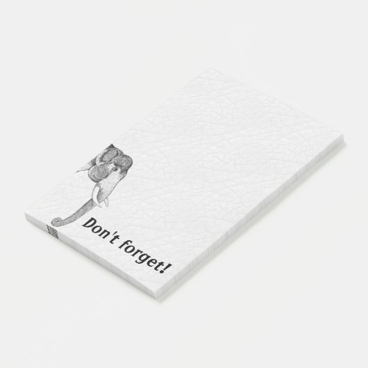 Elefanten nie vergessen Post It Notes Post-it Klebezettel (angewinkelt)