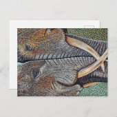 Elefanten nie vergessen postkarte (Vorne/Hinten)