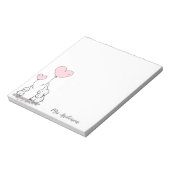 Elefanten niedlicher Name des Kindes Notizblock (Rotiert)