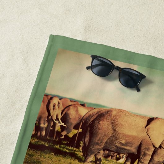 Elefanten ODER IHR FOTO-NameBadetuch Strandtuch (Beispiel)