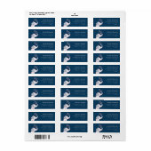 Elefanten Pink Navy & Dusty Blue Rücksendeadresse (Vorne)