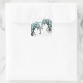 Elefanten Plus Bikes Gleich YIKES! Quadratischer Aufkleber (Tasche)