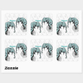 Elefanten Plus Bikes Gleich YIKES! Quadratischer Aufkleber (Blatt)