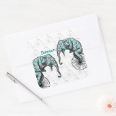 Elefanten Plus Bikes Gleich YIKES! Quadratischer Aufkleber (Umschlag)