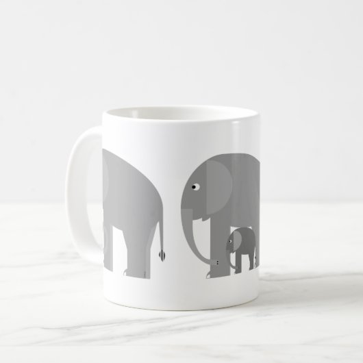 Elefanten plus eine Tasse (Vorderseite Links)