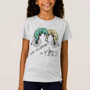 Elefanten plus Fahrräder ergeben YIKES! T-Shirt