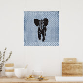 Elefanten Polka Poster (Küche)