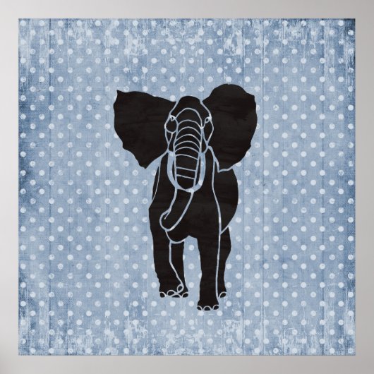Elefanten Polka Poster (Vorne)