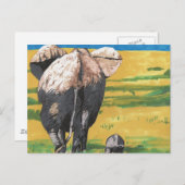 Elefanten Postkarte (Vorne/Hinten)