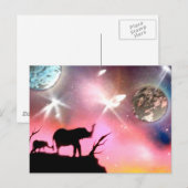 Elefanten Postkarte (Vorne/Hinten)