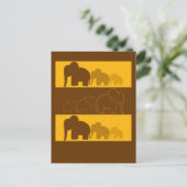 Elefanten Postkarte (Stehend Vorderseite)