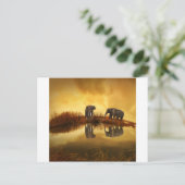 Elefanten Postkarte (Stehend Vorderseite)